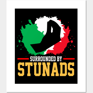 Surrounded By Stunads Hand Gesture Funny Italian Meme, funny Italian Phrases Gift Posters and Art